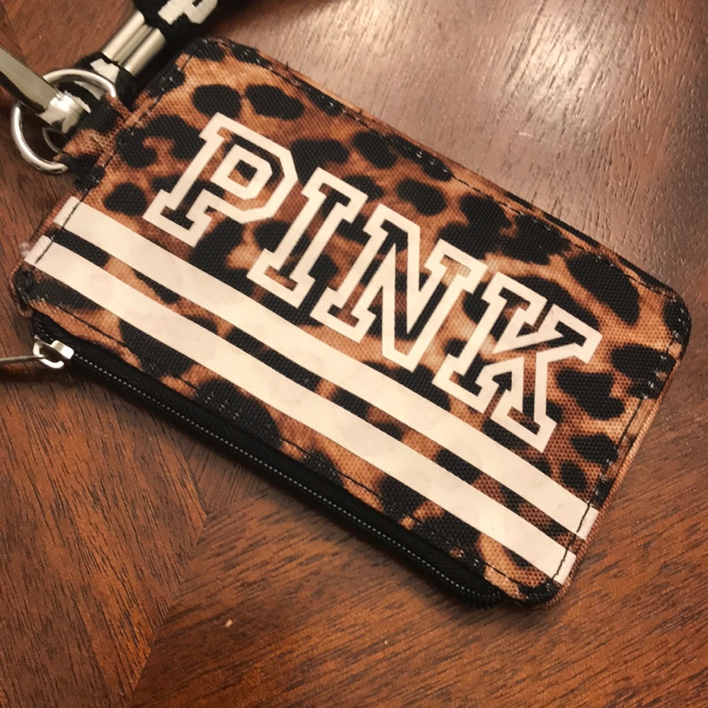Brand New Leopard Print PINK Lanyard
